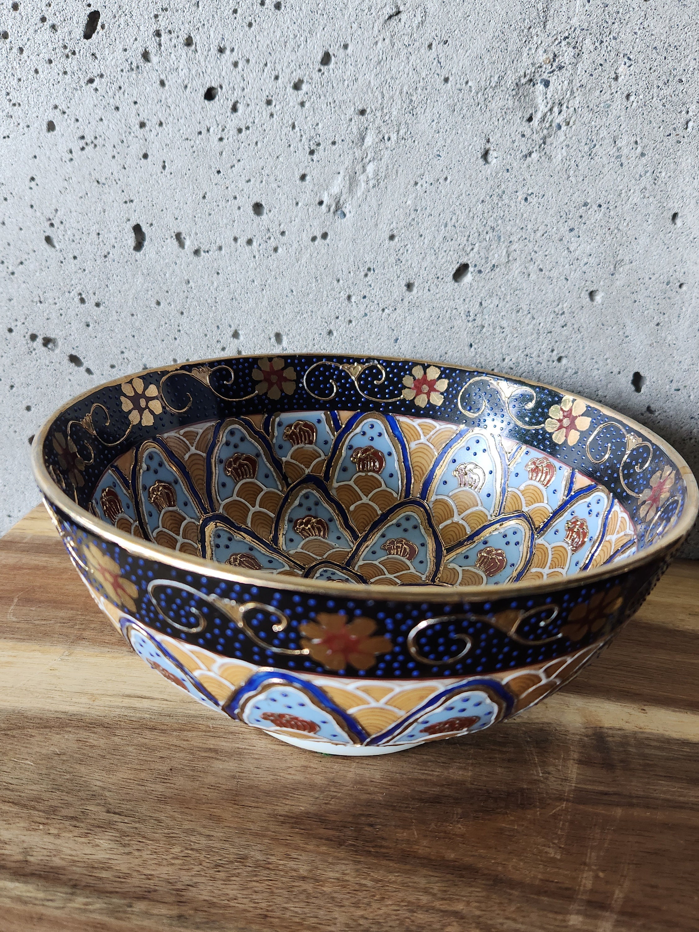 Vintage Chinese Hand Painted Porcelain Decorative Bowl-very Rare