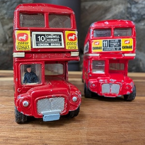 Vintage Corgi London Transport &quot;Route Master&quot; 468 & 469-Collectible Corgi-Made in Great Britain