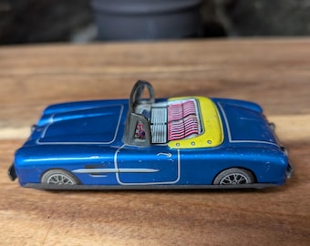 Vintage Japanese Tin Litho Toy Car-Collectible-Rare Tin Litho Car