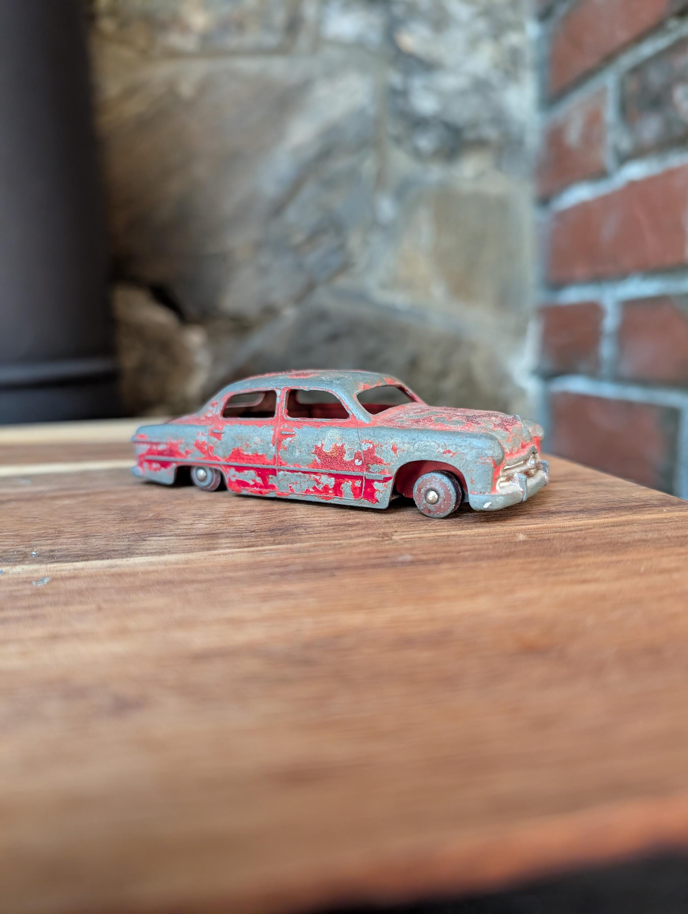 2 Vintage Dinky Toys-vintage Blue Hudson Sedan-vintage Red Sedan