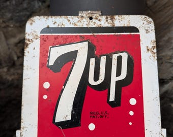 Rare Vintage 1970s 7-up Soda Machine Advertising Sign – Peter Max