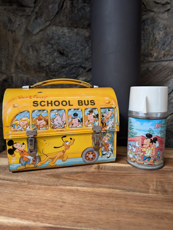 Vintage 1961 Aladdin Industries Walt Disney Metal Lunchbox With
