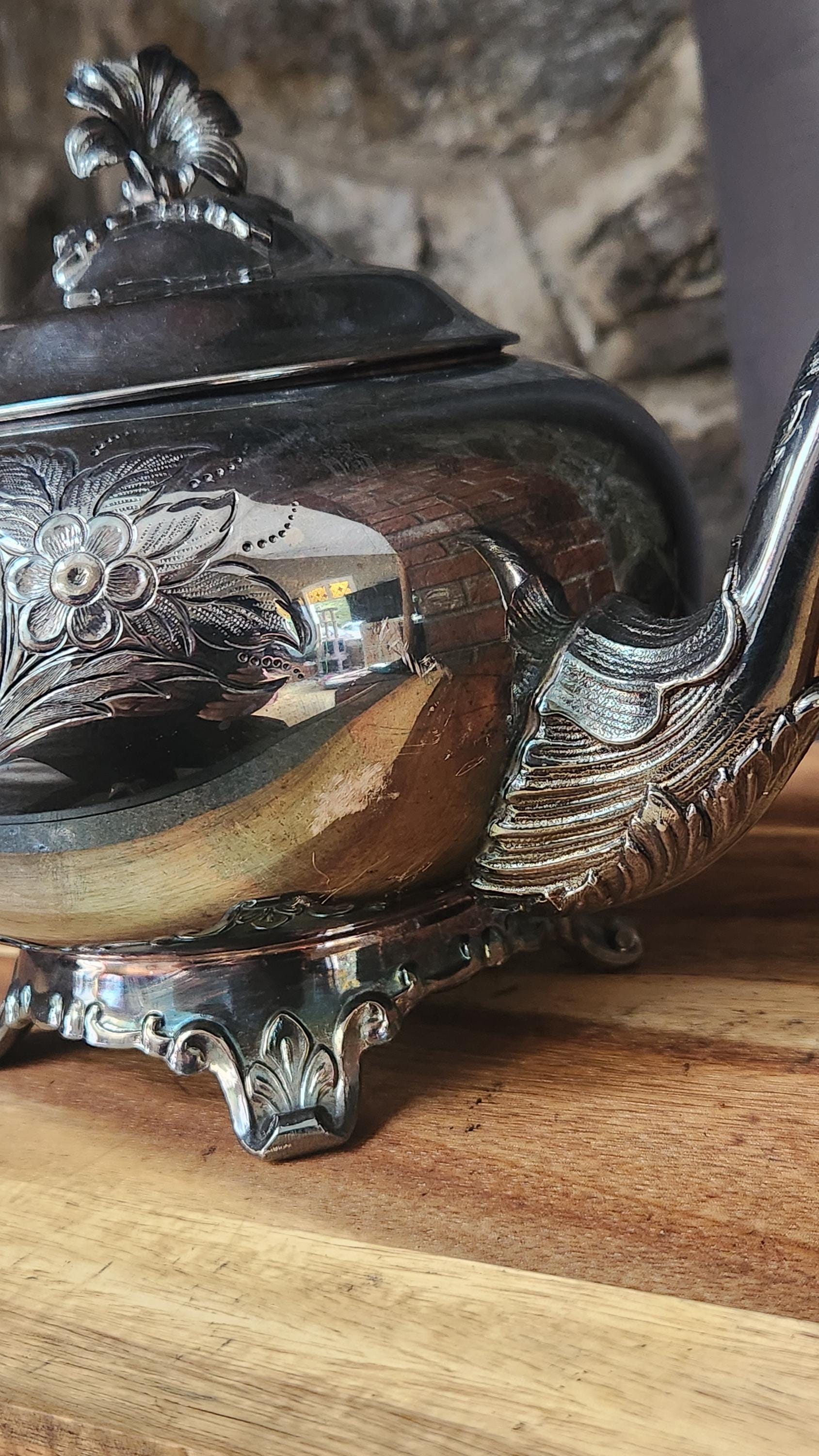 Vintage 1881 Rogers Canada Teapot-silver Plated Copper Teapot