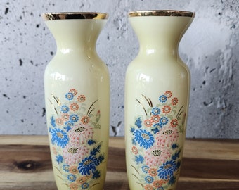 Vintage Japanese Yellow Blown Glass Vase, Home Decor - Etsy