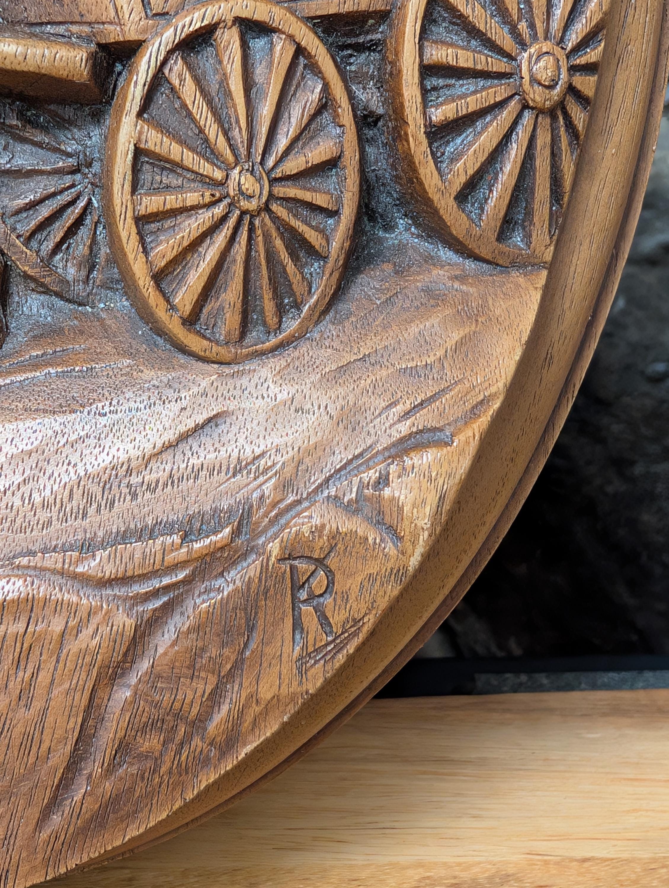 Vintage Karl Rothammer Hand Carved Wooden Sculpture of Horse 