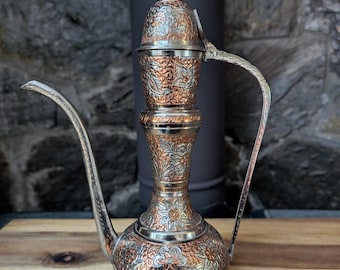 Vintage Arabic Traditional Metallic Tea Kettle-Decorative Tea Kettle