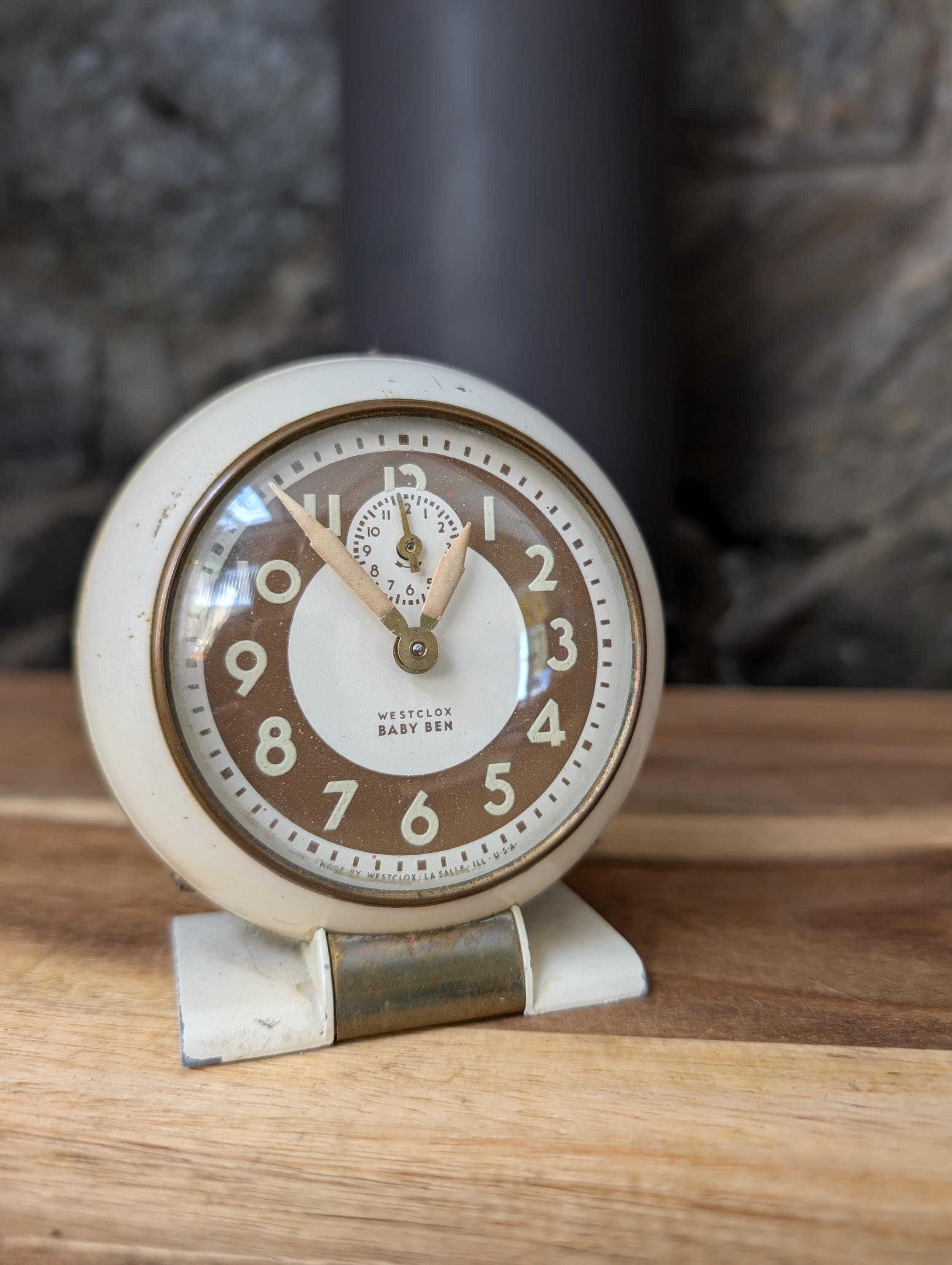 Vintage Westclox Baby Ben Mechanical Wind up Alarm Clock-circa