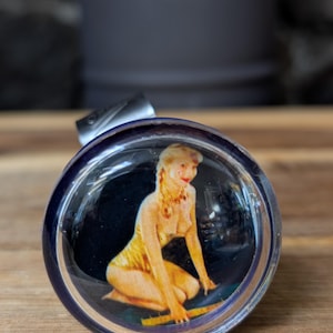 Vintage Sinko Pin-up Girl Steering Wheel Spinner Knob-automotive