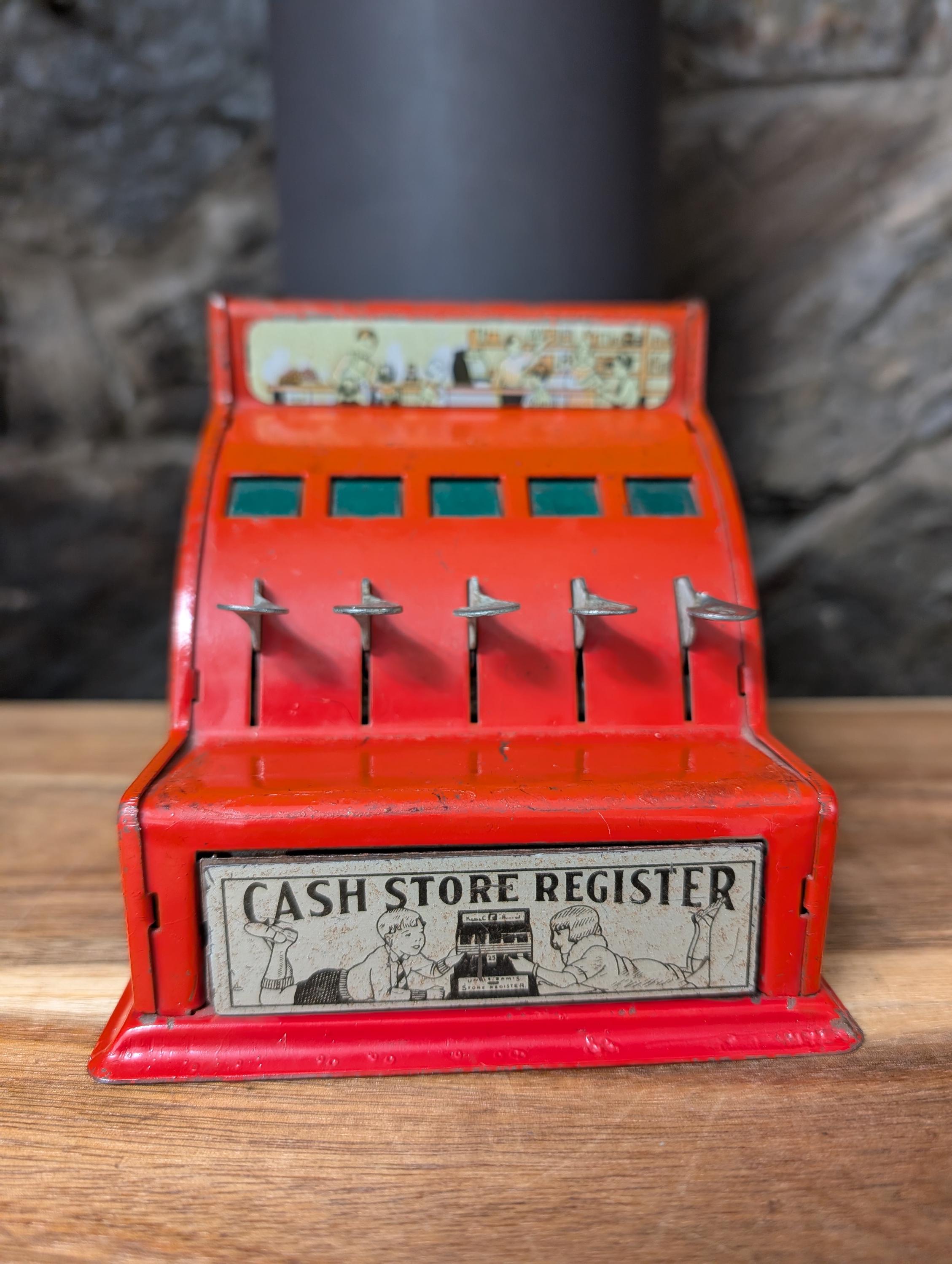 Vintage Metal Toy Cash Register - Etsy