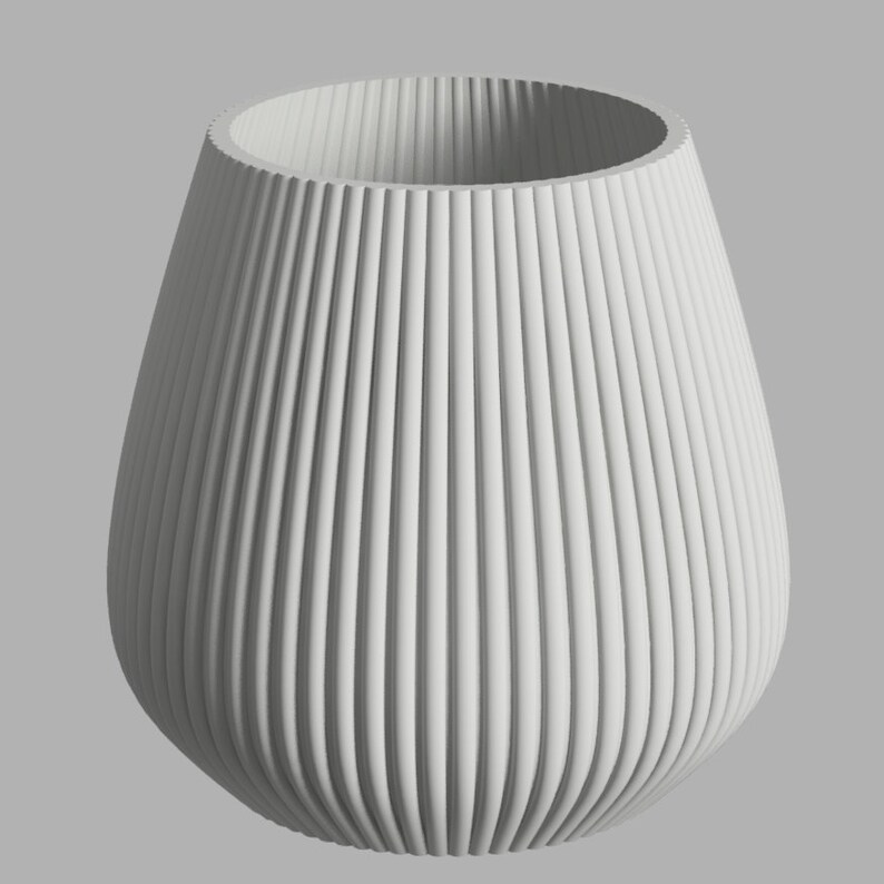 Vase Nova viele Farben & Größen / Deko / Trockenblumen / 3D Druck / Geschenkidee White