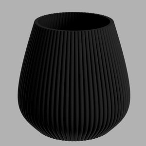 Vase Nova viele Farben & Größen / Deko / Trockenblumen / 3D Druck / Geschenkidee Black