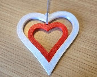 Heart Hanging Ornament | Hanging Heart Decoration | Love Heart Decor | Hanging Wedding Gift | Christmas Tree Decor