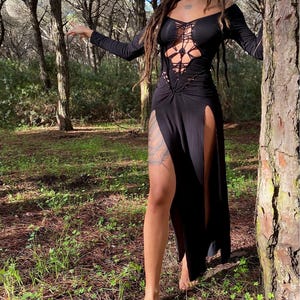 Handmade Braided Slit Cotton Dress - Calypso Design