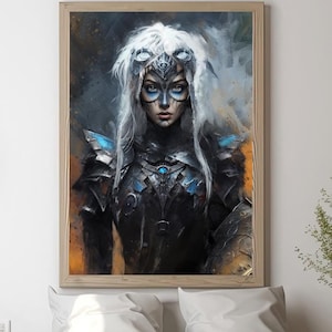 Viking wall art Valkyrie prints Female power portrait art Woman art print portrait Norse Mythology Art Fantasy Art print Mythical Art prints