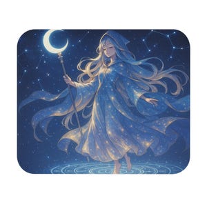 Celestial Dreamer Mouse Pad, Desk Accessories, Gamer Gear, Gift for Star Lovers, Astrology Decor, Witchy Aesthetic