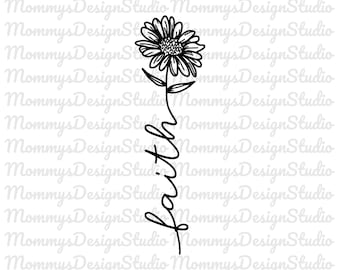 Faith Cross SVG, Cross Svg, Faith Shirt Svg, Circut Silhouette T-shirt Design, Christian SVG, Jesus Svg, Digital Download, Instant Download
