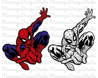 Spiderman SVG, Clipart Spiderman, ClipArt camicia Spiderman, Download digitale Spiderman, Download istantaneo, Png - Pdf - Ai - Jpeg