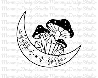 Paddestoel SVG, mystieke paddestoel SVG, paddestoel clipart, paddenstoel SVG, schattige paddestoel SVG, paddestoel tshirt SVG, digitale download