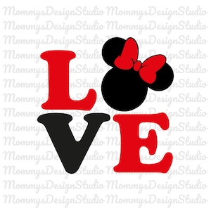 Love Svg, Valentines Love Svg, Mouse Head Love Svg, Mickey Valentines Day Svg, Valentines Day Svg, Mouse Head Svg, Digital Download