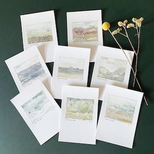 Karten Set Serie landscapes - Aquarell Mixed Media Fine Art Print