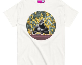 HieloRilla| Camiseta unisex con estampado gráfico, camiseta unisex casual gorilla streetwear, pop art, camisetas para hombre, camiseta de hip hop
