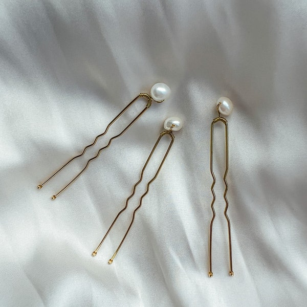 ENSEMBLE D'ÉPINGLES À CHEVEUX perle de mariée or ou argent | Épingles à cheveux de mariée | Épingles à cheveux en perles | Accessoire pour cheveux de mariée | Accessoire pour cheveux de demoiselle d'honneur