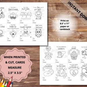Printable valentines coloring cards, Coloring cards, coloring valentines, coloring for kids, valentines, printable coloring, valentine cards zdjęcie 2