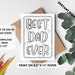 Card for Dad, Father's Day Card, Dad Birthday Card, Printable Card for ...