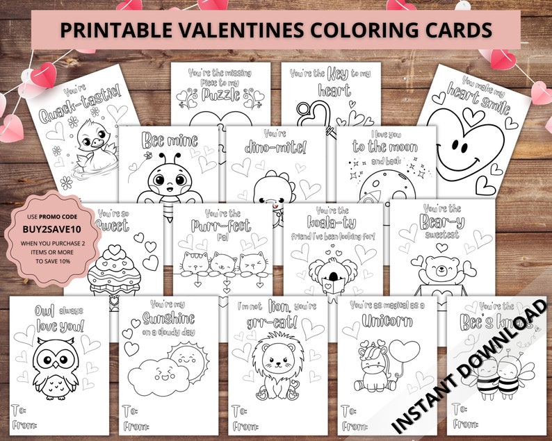 Printable valentines coloring cards, Coloring cards, coloring valentines, coloring for kids, valentines, printable coloring, valentine cards zdjęcie 1