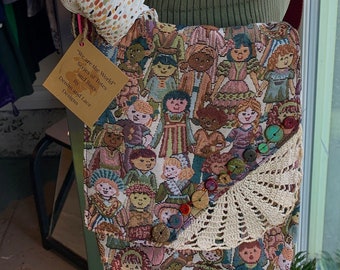 Upcycled Medium Size Crossbody Bag Ideal for Ipad or Laptop