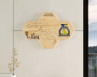 Boston World Marathon Marathon Medal Display Holder Frame