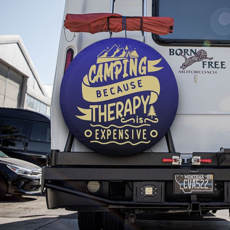 Funny RV Spare Tire Cover Camper Tire Cover With Rear Backup Camera