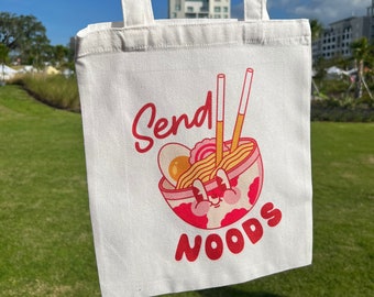 Noodles tote Bag | send noods | noodles | funny | cute | kawaii