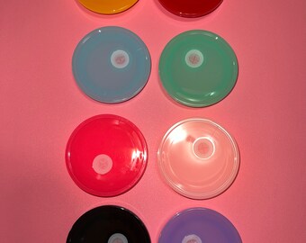 Plastic lids | cute lids | lids for cups | libbey's lids | colorful