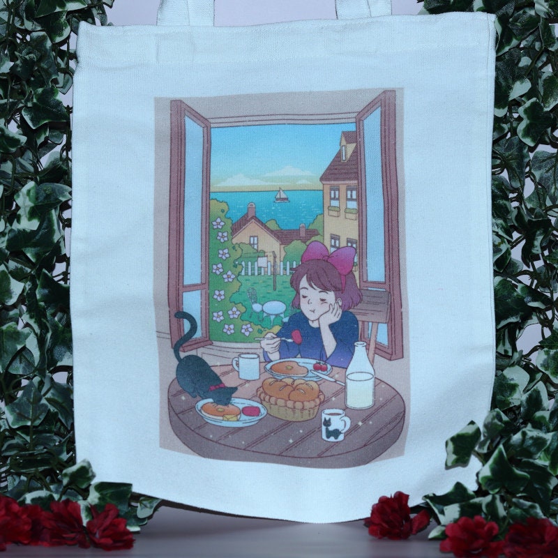 SKATER Studio Ghibli Kiki's Delivery Service Black Cat Die Cut Bag  Lunch Bag Bento Bag Small Purse 