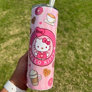20 Oz pink HK Tumbler | cute | kawaii | kitty | pink | coffee