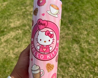 20 Oz pink HK Tumbler | cute | kawaii | kitty | pink | coffee