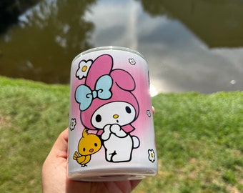 My Melody Tumbler | Pink Kawaii Anime Kitty Cup, 10 Oz
