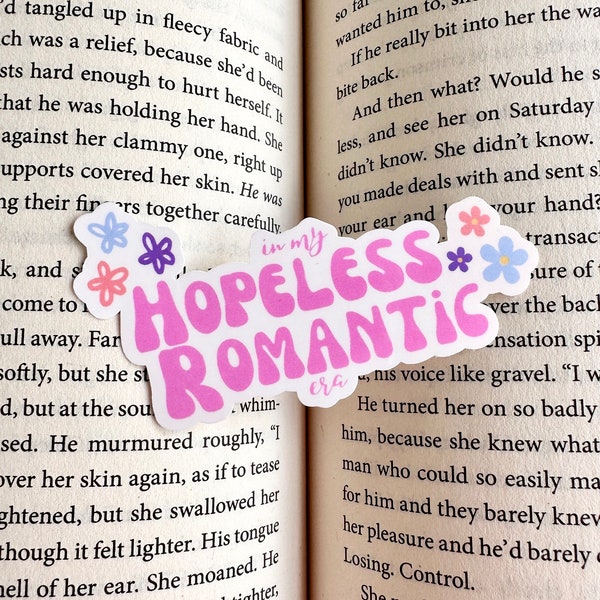 in my hopeless romantic era sticker | era sticker | booktok sticker | kindle sticker | laptop sticker | water bottle sticker | vinyl sticker