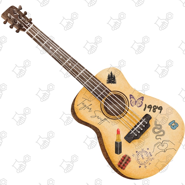 Taylor's Guitar Png, Swift's Albums Svg, T Swift Digital Download