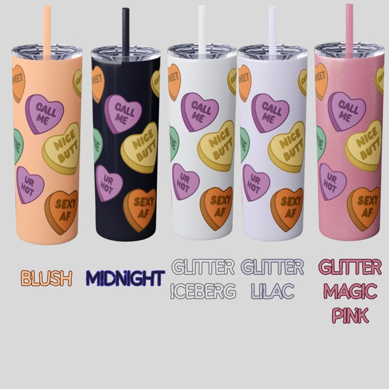 Love Hearts Tumbler, Cute Heart Tumbler, Valentine's Gift, Sweetheart Mug, Drinkware for Moms, Reusable Coffee Cup main image 1