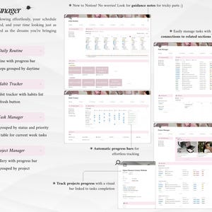 Pink IT Girl All-In-One Life Planner | Ultimate Notion Planner | Notion Dashboard | Aesthetic Notion Template | Digital Planner image 5