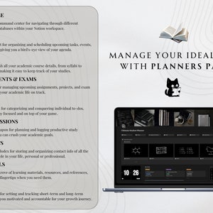 Black Student All-in-one Planner DARK MODE Ultimate Notion Planner ...