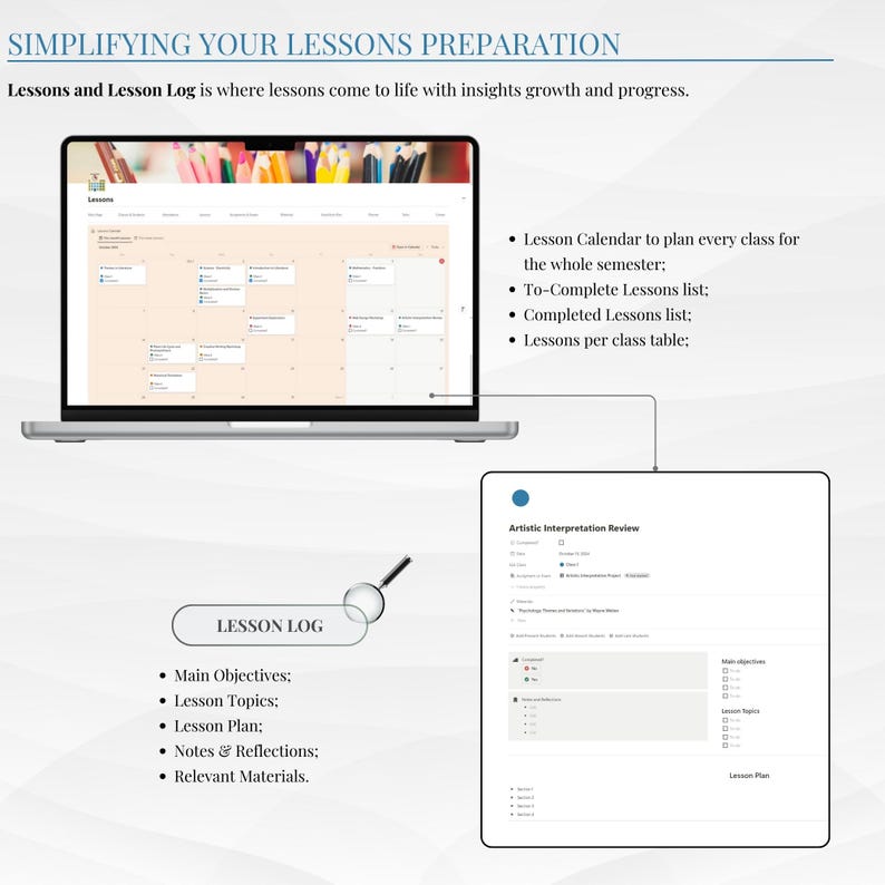 Notion Teacher Planner | COLOR | Lesson Planner | Teacher Organization ...