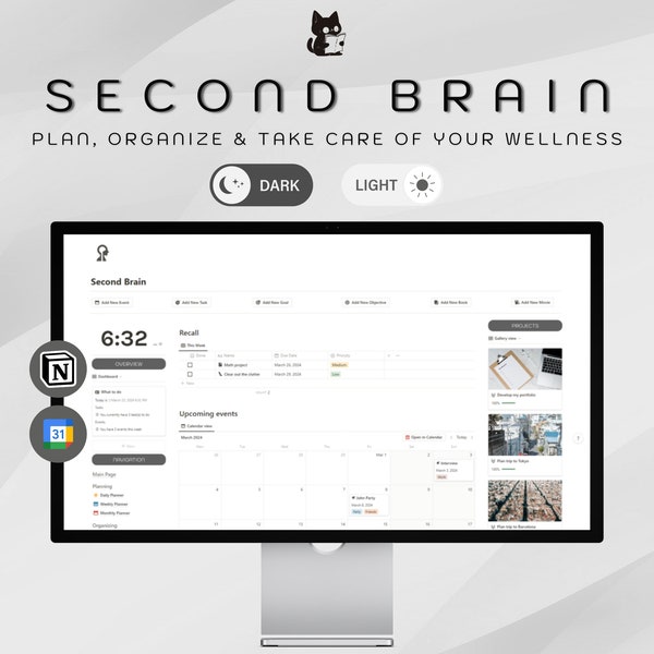 Ultieme tweede hersenplanner | Begrip Digitaal Brein | Notie Levensplanner | Levensmanagement | Notiedashboard | Digitale Planner