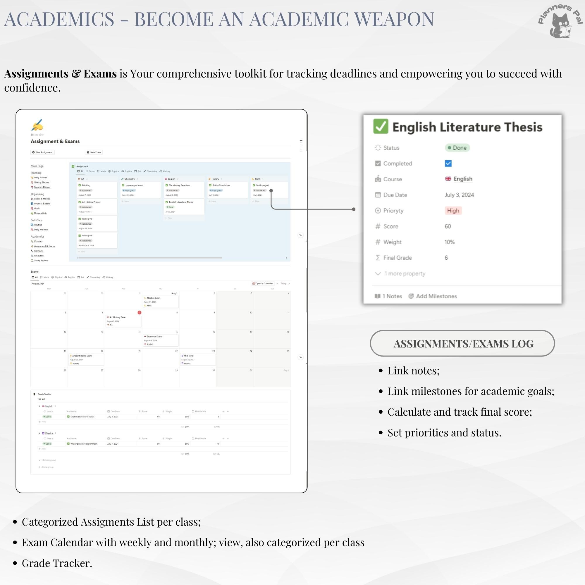 Ultimate Student Second Brain Planner | Notion Digital Brain | Notion ...