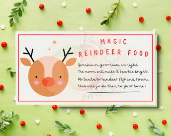 Magical Reindeer Food tag- Christmas gift tag- digital download PDF