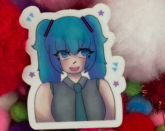 etiqueta engomada de miku