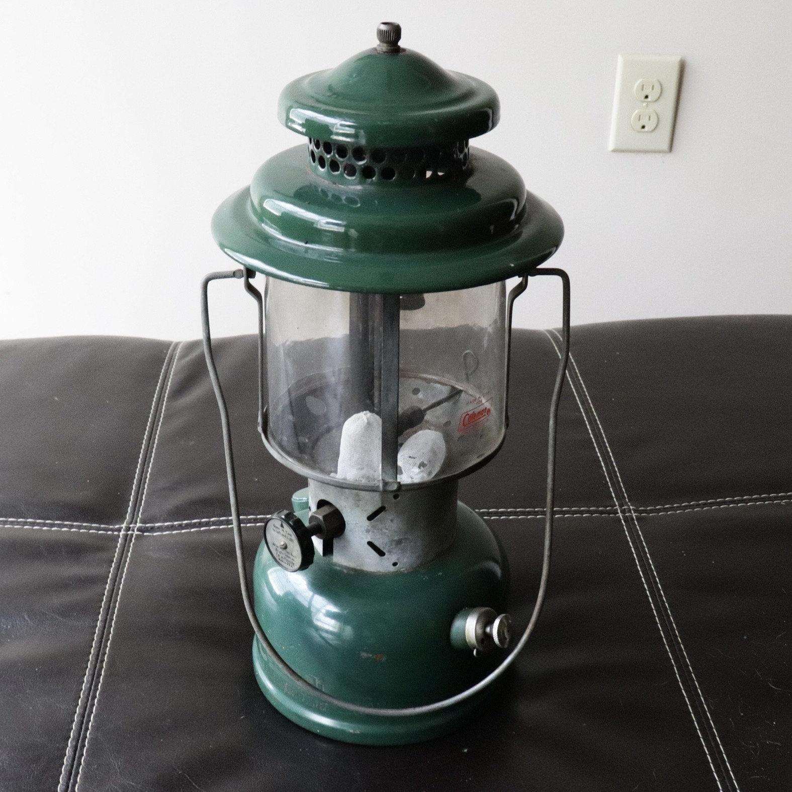 ライト・ランタン Coleman vintage Gull-wing case green Vintage 1956 Coleman 220E Camping Lantern Green USA Pyrex Globe 3