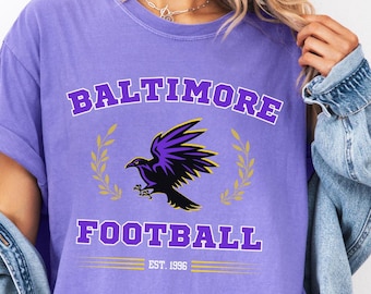 Comfort Colors Baltimore Football Shirt: Game Day Fan Gift
